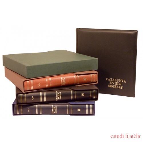 Álbum de sellos Safi CATALUNYA Título Catalunya en els Segells Tapa + cajetín 010171