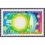 France Francia 2996 1996 50 Años de Electricidad de Francia - Gas MNH