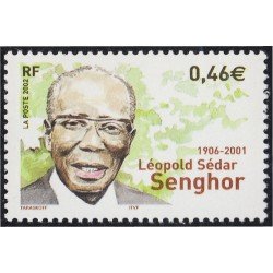 France Francia 3537 2002 Leopold Sédar Senghor poeta senegalés MNH France Francia 3537 2002 Leopold Sédar Senghor poeta senegalés MNH
