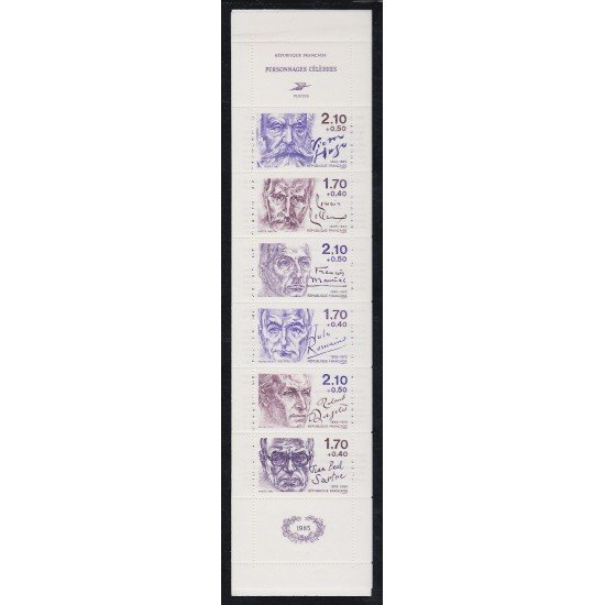 France Francia BC2360A 1985 Personajes célebres Escritores MNH France Francia BC2360A 1985 Personajes célebres Escritores MNH