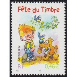 France Francia 3467 2002 Día del selllo Boule y Bill MNH France Francia 3467 2002 Día del selllo Boule y Bill MNH