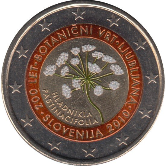 Eslovenia 2010 2 € euros conmemorativos Color Bicentenario Jardín botánico Liubiana Eslovenia 2010 2 € euros conmemorativos Color Bicentenario Jardín botánico Liubiana