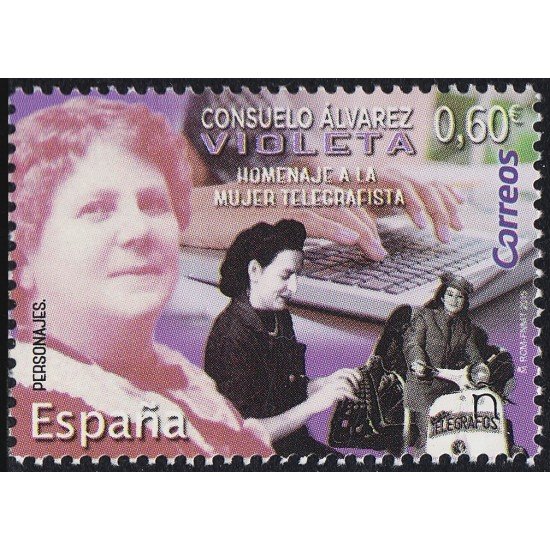 España Spain 5313 2019 Telegrafista Violeta Consuelo Álvarez MNH