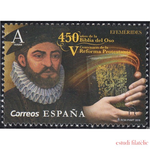 España Spain 5288 2019 450 años de la biblia del Oso y V Centenario de la Reforma Protestante MNH Tarifa A