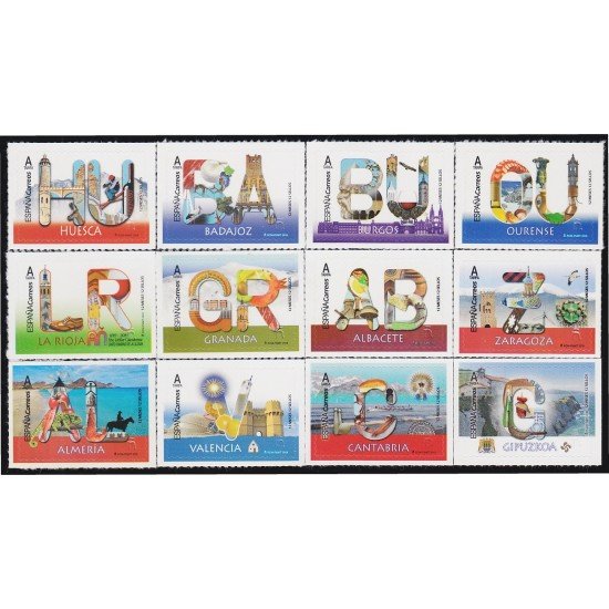 España Spain 5272/83 2019 12 meses 12 sellos MNH Tarifa A