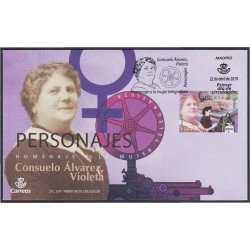 España Spain 5313 2019 Telegrafista Violeta Consuelo Álvarez SPD Sobre Primer Día España Spain 5313 2019 Telegrafista Violeta Consuelo Álvarez SPD Sobre Primer Día