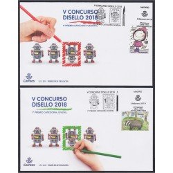 España Spain 5290/91 2019 Disello Categoría general y juvenil SPD Sobre Primer Día España Spain 5290/91 2019 Disello Categoría general y juvenil SPD Sobre Primer Día