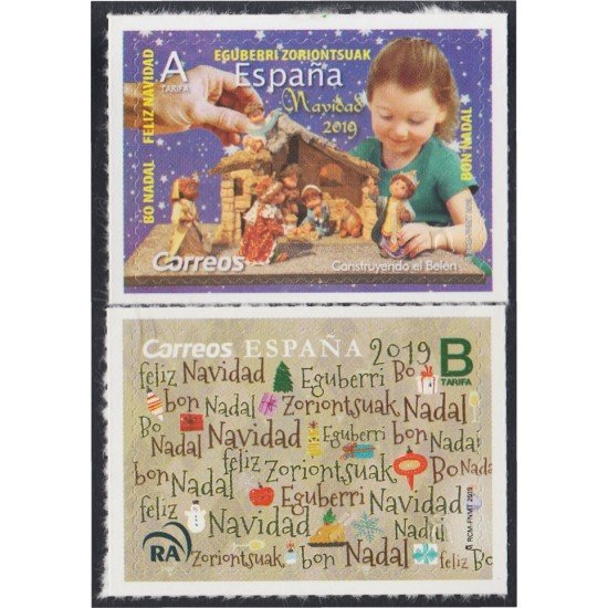 España Spain 5353/54 2019 Navidad Chritsmas MNH Tarifa A Tarifa B España Spain 5353/54 2019 Navidad Chritsmas MNH Tarifa A Tarifa B