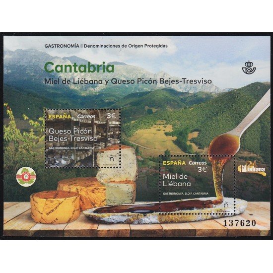 España Spain 5343 2019 Miel de Liébana y Queso Picón Bejes-Tresviso MNH España Spain 5343 2019 Miel de Liébana y Queso Picón Bejes-Tresviso MNH