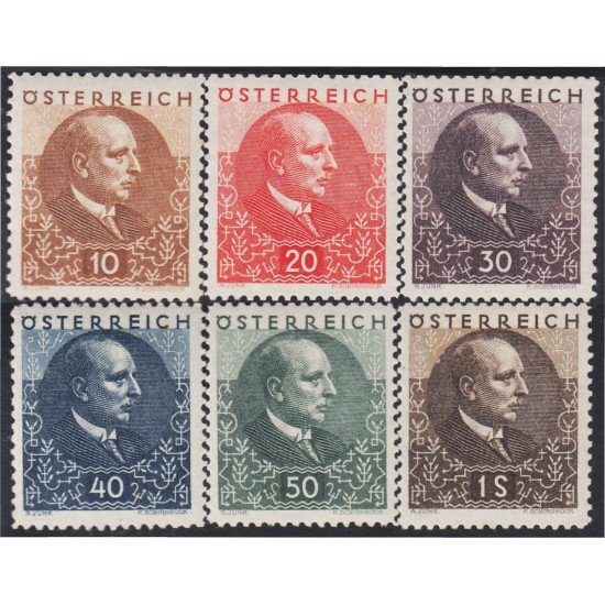 Österreich Austria 393/98 1930 Presidente Miklas MH Österreich Austria 393/98 1930 Presidente Miklas MH