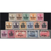 Bélgica Ocupación Alemana 10/ 1916 Sellos  Alemania de 1905/16 sobrecargados MH