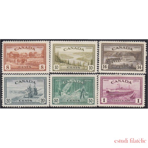 Canada 219/24 1946 Conmemoración del retorno a una economía pacífica MH