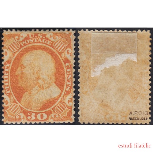 Estados Unidos USA 16 1857/60 Benjamín Franklin MH