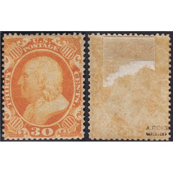 Estados Unidos USA 16 1857/60 Benjamín Franklin MH Estados Unidos USA 16 1857/60 Benjamín Franklin MH