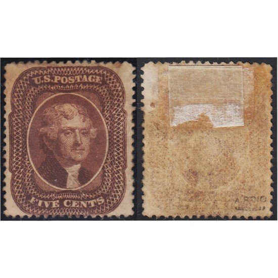Estados Unidos USA 12 1857/60 Thomas Jefferson MH Estados Unidos USA 12 1857/60 Thomas Jefferson MH