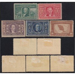 Estados Unidos USA 159/63 1904 Livingston Thomas Monroe Mac Kinley Carta MH