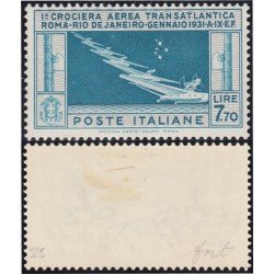 Italia Italy Aéreo 25 1930 Crucero aéreo transatlántico del mariscal Balbo MH Italia Italy Aéreo 25 1930 Crucero aéreo transatlántico del mariscal Balbo MH