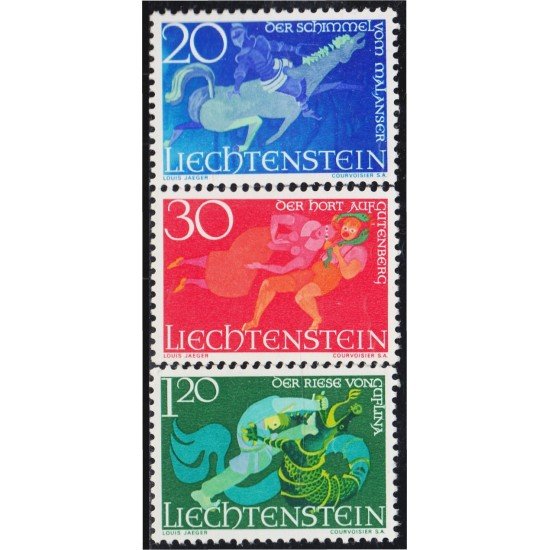 Liechtenstein 422/24 1967 Leyendas MNH Liechtenstein 422/24 1967 Leyendas MNH