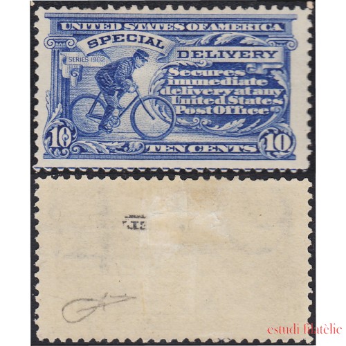 Estados Unidos EUA Urgentes 8 1911 Cartero en bicicleta MH