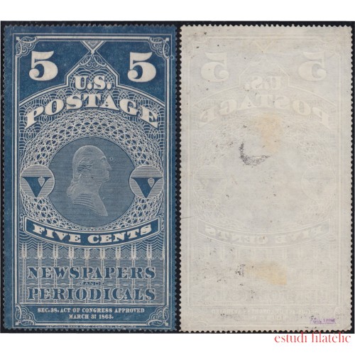 Estados Unidos EUA 1 1865 George Washington Sellos de Periódicos MH
