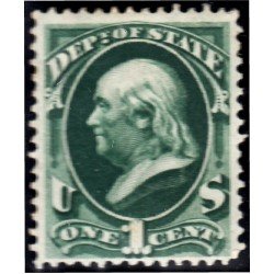 Estados Unidos Servicio Oficial 1 1873 Benjamín Franklin Agricultura MH Estados Unidos Servicio Oficial 1 1873 Benjamín Franklin Agricultura MH