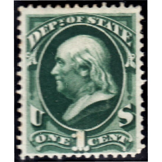 Estados Unidos Servicio Oficial 1 1873 Benjamín Franklin Agricultura MH Estados Unidos Servicio Oficial 1 1873 Benjamín Franklin Agricultura MH