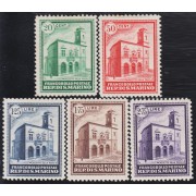 San Marino 159/63 1932 Edificio postal de San Marino MH