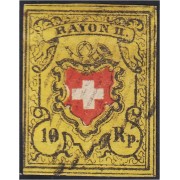 Suiza Switzerland 15 1850 Cruz blanca sin marco usado