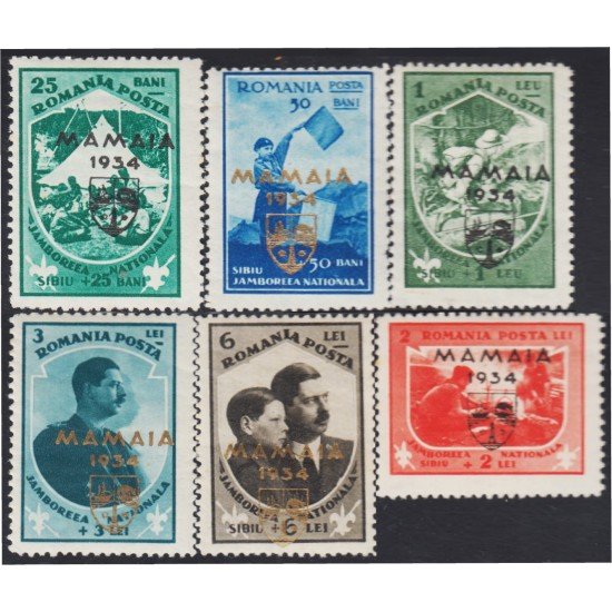Rumanía Romania 476A/F 1934 3er Jamboree Nacional de Mamaïa MH Rumanía Romania 476A/F 1934 3er Jamboree Nacional de Mamaïa MH