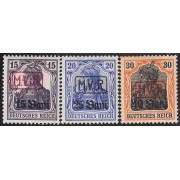 Rumanía 1/3 1917 Sobrecarga MVR sellos de Alemania de 1905/16 MH