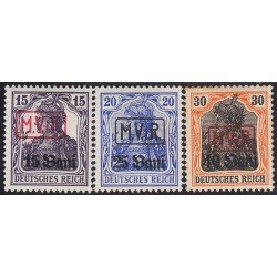 Rumanía 1/3 1917 Sobrecarga MVR sellos de Alemania de 1905/16 MH Rumanía 1/3 1917 Sobrecarga MVR sellos de Alemania de 1905/16 MH