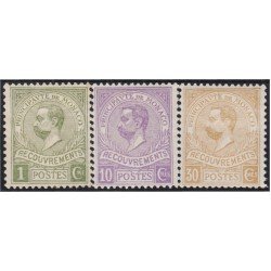 Monaco 8/10 Tasas 1910 Príncipe Alberto I Tipografías MH Monaco 8/10 Tasas 1910 Príncipe Alberto I Tipografías MH