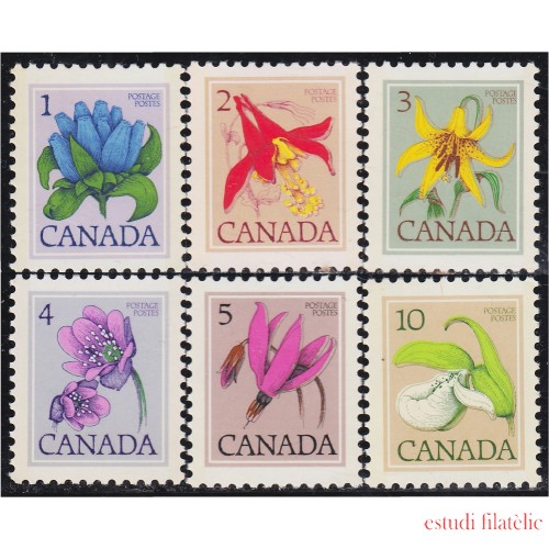 Canada 625/30 1977 Flores silvestres de Canadá Flowers MNH