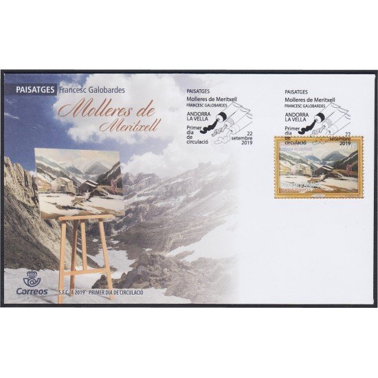Andorra Española 488 2019 Paisaje Molleres de Meritxell SPD Sobre Primer día Andorra Española 488 2019 Paisaje Molleres de Meritxell SPD Sobre Primer día