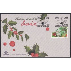 Andorra Española 485 2019 Hojas de árbol SPD Sobre Primer día Andorra Española 485 2019 Hojas de árbol SPD Sobre Primer día