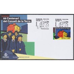 Andorra Española 480 2019 6º Centenario del Consejo de la Tierra SPD Sobre Primer día Andorra Española 480 2019 6º Centenario del Consejo de la Tierra SPD Sobre Primer día