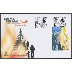 Andorra Española 479 2019 Crema del Mai SPD Sobre Primer día Andorra Española 479 2019 Crema del Mai SPD Sobre Primer día