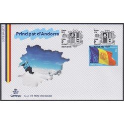 Andorra Española 478 2019 Escudo de Andorra SPD Sobre Primer día Andorra Española 478 2019 Escudo de Andorra SPD Sobre Primer día