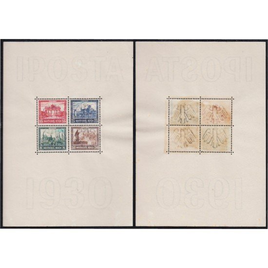 Alemania Imperio Germany Empire HB 1 1930 IPOSTA Aquisgrán Brandebourg Marienwerder Wutzburg MNH Alemania Imperio Germany Empire HB 1 1930 IPOSTA Aquisgrán Brandebourg Marienwerder Wutzburg MNH