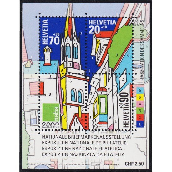 Suiza Switzerland 1620/22 1999 NABA 2000 Exposición Filatélica Nacional MNH Suiza Switzerland 1620/22 1999 NABA 2000 Exposición Filatélica Nacional MNH