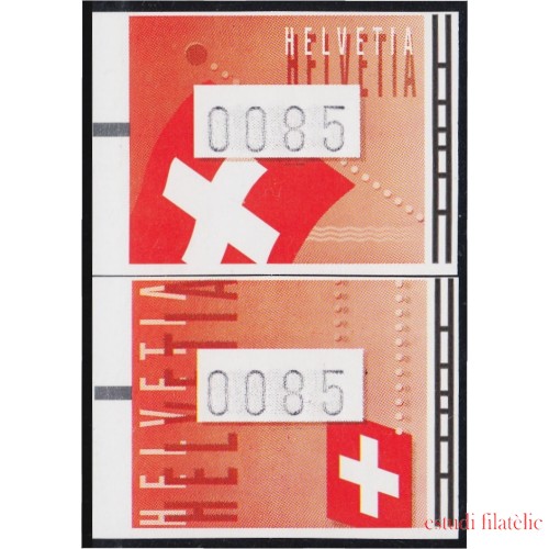 Suiza Distribuidores 20/21 Sellos de franqueo Bandera Suiza MNH