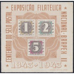 Brasil Brazil HB 7 1943 Timbres aéreos impresos en folletos cuadrados MH Brasil Brazil HB 7 1943 Timbres aéreos impresos en folletos cuadrados MH