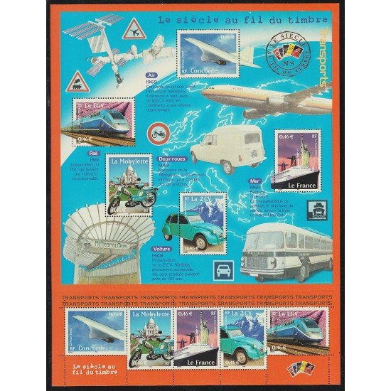 France Francia HB 47 2002 Transportes MNH France Francia HB 47 2002 Transportes MNH