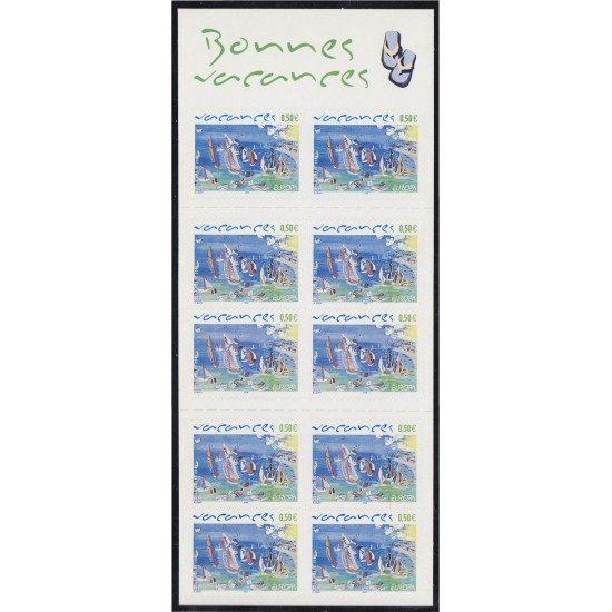 France Francia Autoadhesivos BC42 2004 Carnet Europa Las vacaciones Cuadro de R. Dufy Playa MNH France Francia Autoadhesivos BC42 2004 Carnet Europa Las vacaciones Cuadro de R. Dufy Playa MNH