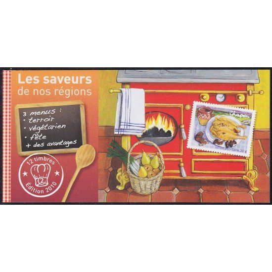 France Francia Autoadhesivos C443 2010 Carnet Los sabores de nuestras regiones MNH