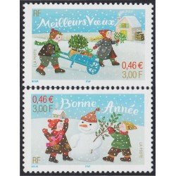 France Francia 3437/38 2001 Navidad Chritsmas MNH France Francia 3437/38 2001 Navidad Chritsmas MNH