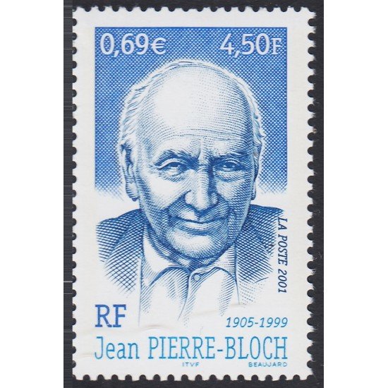 France Francia 3434 2001 Homenaje a Jean Pierre Bloch MNH France Francia 3434 2001 Homenaje a Jean Pierre Bloch MNH