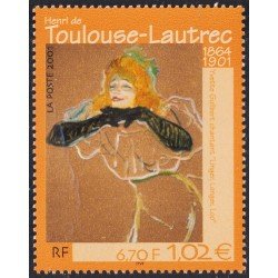 France Francia 3421 2001 Yvette Guilbert Cantante pintura de Henri Toulouse MNH France Francia 3421 2001 Yvette Guilbert Cantante pintura de Henri Toulouse MNH