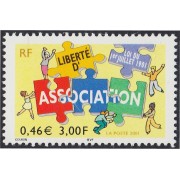 France Francia 3404 2001 Centenario de la Ley de 1 de julio de 1901 sobre libertad sindical MNH