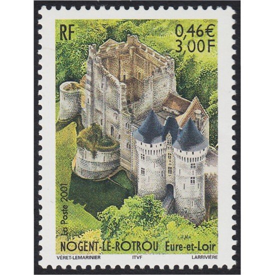France Francia 3386 2001 Castillo MNH France Francia 3386 2001 Castillo MNH